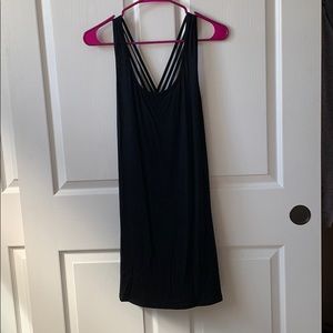 Black crisscrossed back top